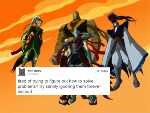 nixariel: ninja tribunal arc + wolf pupy tweets (3/?) Let the karmic wheel of fate turn unhinde