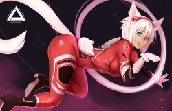 cuckqueanindustries:  ingtld:  spittfireart:NEV:3 from Atlas Reactor! x The cat girl’s amazing agility made them ideal for any low and zero  gravity work on the ship. They tended to laze around for most of the day  but once it was time for the mad half