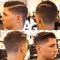 twopercentbarbershop:  Side Part | Taper ✄ | ⚁ Alan Genter @ag_thebarber  #2percent #barbershop #sidepart #2percentbarbershop #victoriagardens #ranchocucamonga #california #barber #barbers #barbering #men #grooming #hair #cut #haircut #barbershopconnect