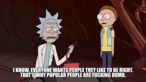 freedricksanchez:  Rick has a point? Kinda?