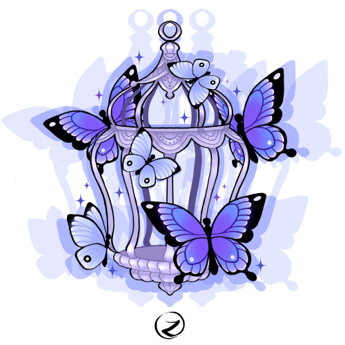 Butterfly Cage &amp; Chest 