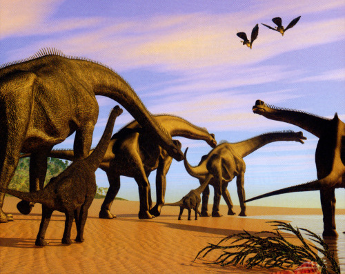Another workmanlike CGI illustration of Brachiosauruses on the beach, from Josh Gregory’s imag