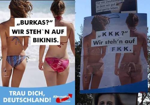 Just a small selection of the AfD (‘Alternative for Germany’, a far-right populist party) billboards