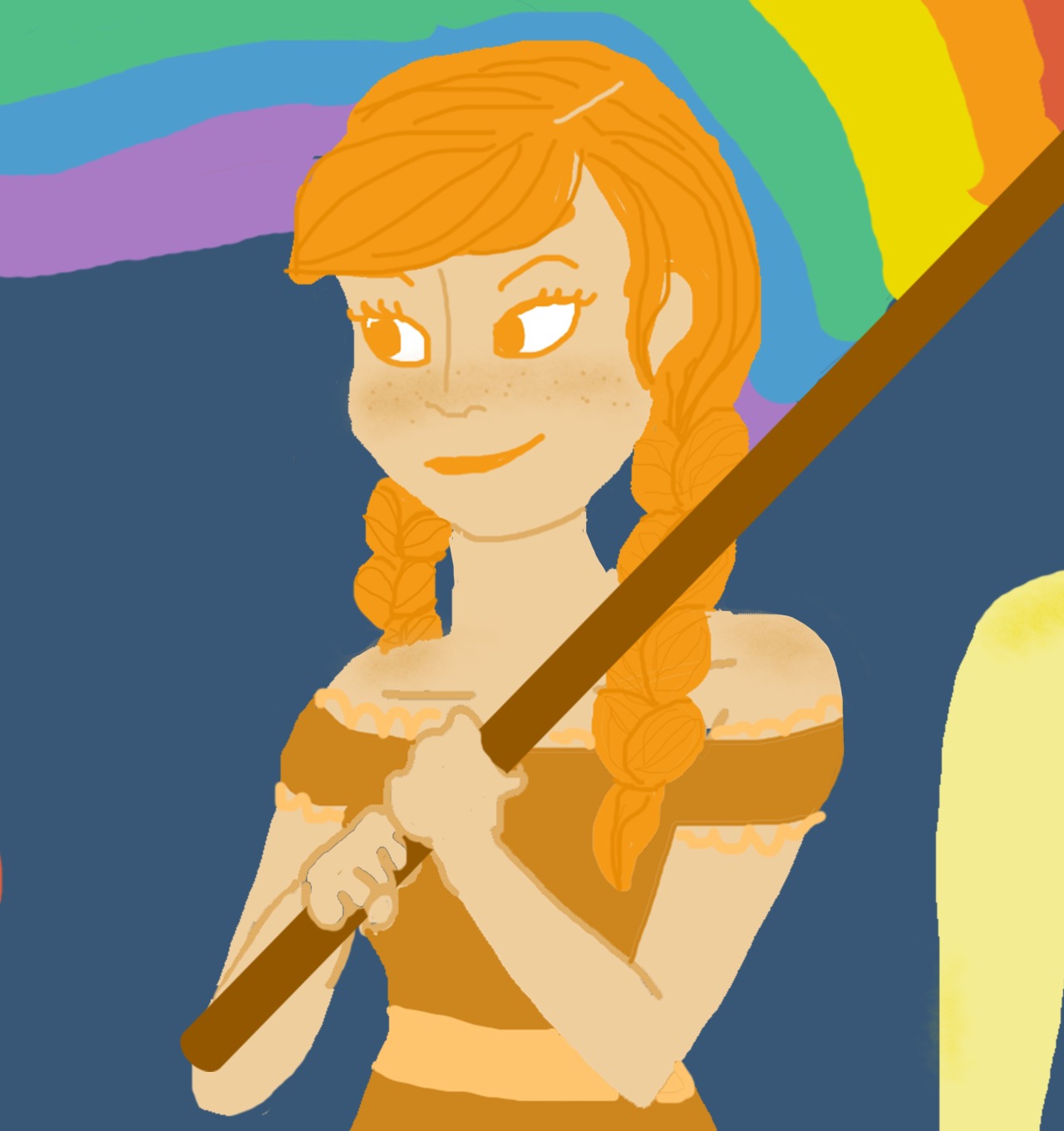 thesegirlsareperfectprincesses:  Drew my top favorite princesses showing their pride!