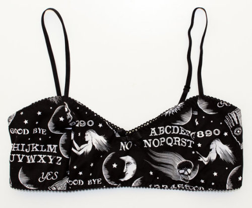 spoonmeb: cultfawn: Ouija Set - Bones Lingerie Invite a ghost into your pussy.