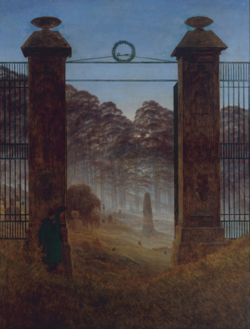 lionofchaeronea:The Cemetery, Caspar David Friedrich, ca. 1825