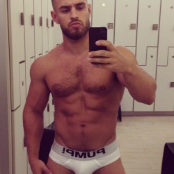 mrteenbear:  #pump #gym #selfie #swole #gay #fitness #beast #muscle #musclepup #kingpup #lift #tits by @chasehostler http://ift.tt/1DjWrrg