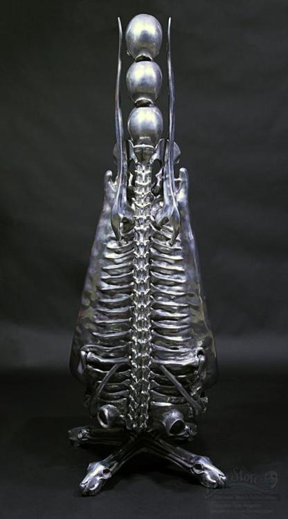 thefabulousweirdtrotters:  H R Giger - Giger-Owned Aluminium Harkonnen “Capo” Chair    