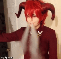 kobrakid23:  Smol, fire-breathing brat.  Halloween night XD I loved this costume
