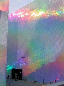 magicmaia:  craptastic-crap:  sixpenceee:  Holographic Cube Building by Hiro Yamagata.   That’s a gay ass building. I love it.   My dream building 