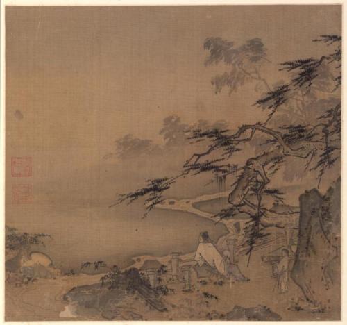 Watching the Deer by a Pine Shaded Stream, Ma Yuan, 1127-1279, Cleveland Museum of Art: Chinese ArtS