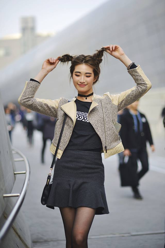 koreanmodel:  Street style: Shon Nu Ri shot by Jeon Seung Ho at Seoul Fashion Week