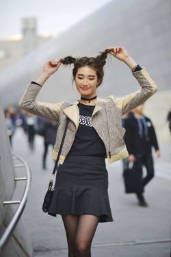 Koreanmodel:  Street Style: Shon Nu Ri Shot By Jeon Seung Ho At Seoul Fashion Week