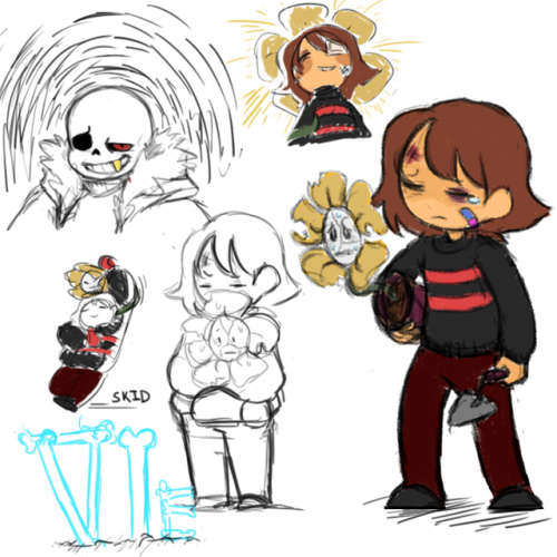 rickenrolled: i haven’t drawn undertale in literal years so instead of doing that. underfell, 