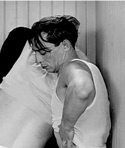 railwayshoes:Buster Keaton is hindered by Ed Brophy as he attempts to undress in The Cameraman.