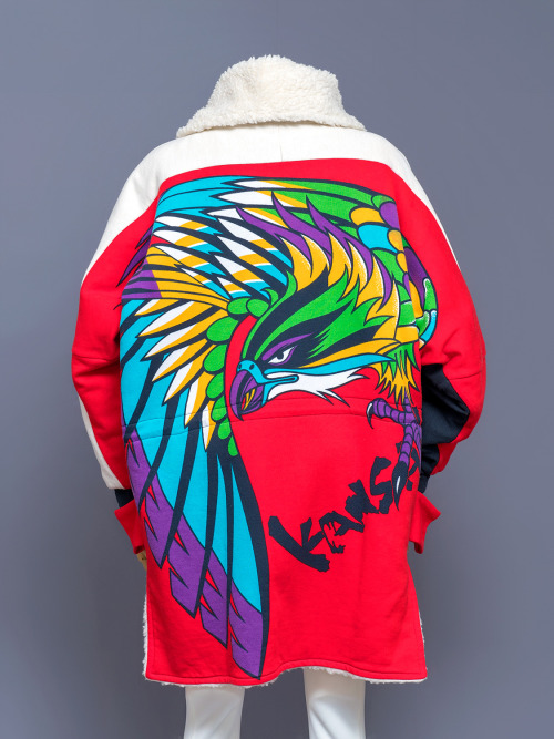 japanesefashionarchive:Kansai Yamamoto dolman sleeve bird graphic jacket, 1980s.