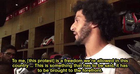 wilwheaton:  the-movemnt:  Watch: Colin Kaepernick was grilled by the media — and