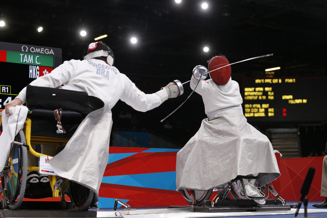 modernfencing:[ID: two photos of a wheelchair epee bout.] Jovane Guissone Silva (left)