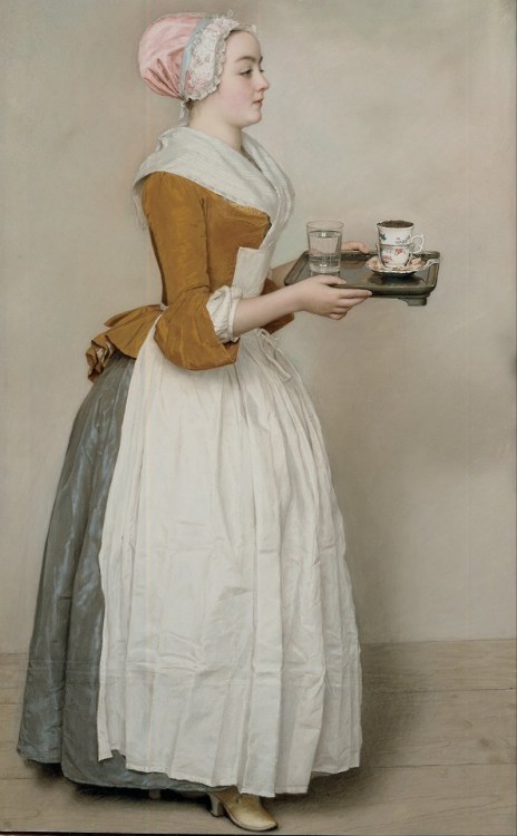 The chocolate girl, by Jean-Etienne Liotard (c. 1744-1745).