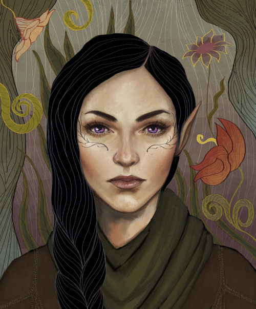 oddmoy:katcloaked:oddmoy:Commission for itshannahbeaniesblog of her beautiful Faerydae Lavellan. Tha