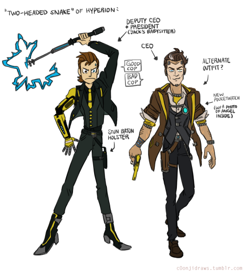 c0njidraws:I was thinking about how Hyperion would be like if Rhys and Jack managed it together as C