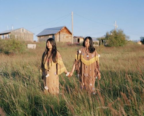 Photo: Gwich'in SistersPhotographer caption: Sisters, Cora and Lillian, participated in a traditiona