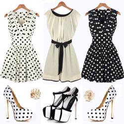 ideservenewshoesblog:  Polka Dot Decoration High Heel Shoes For Women