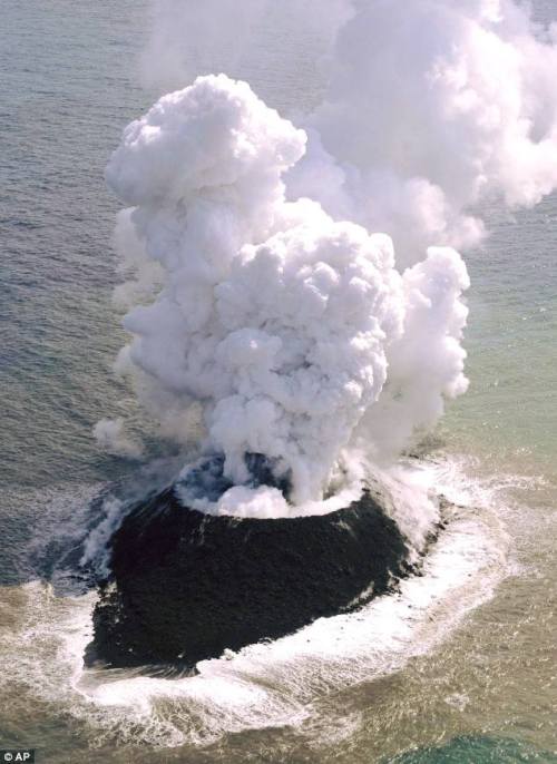 A New Island Is Currently Being Created By Volcanic Activity In Nishinoshima, Japan.