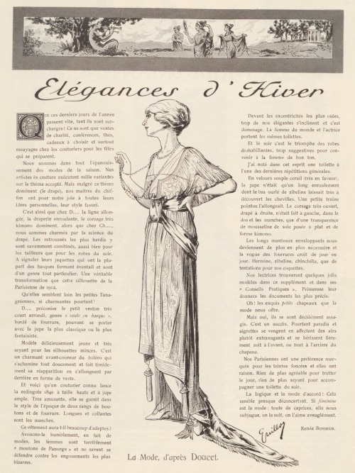 La Mode du temps, supplément au journal Le Temps.15 Décembre 1912.