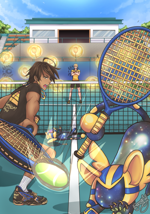 terrterr: Don’t ever challenge Gil to a tennis match. This is my entry for NA FGO’s Chaldea summer g