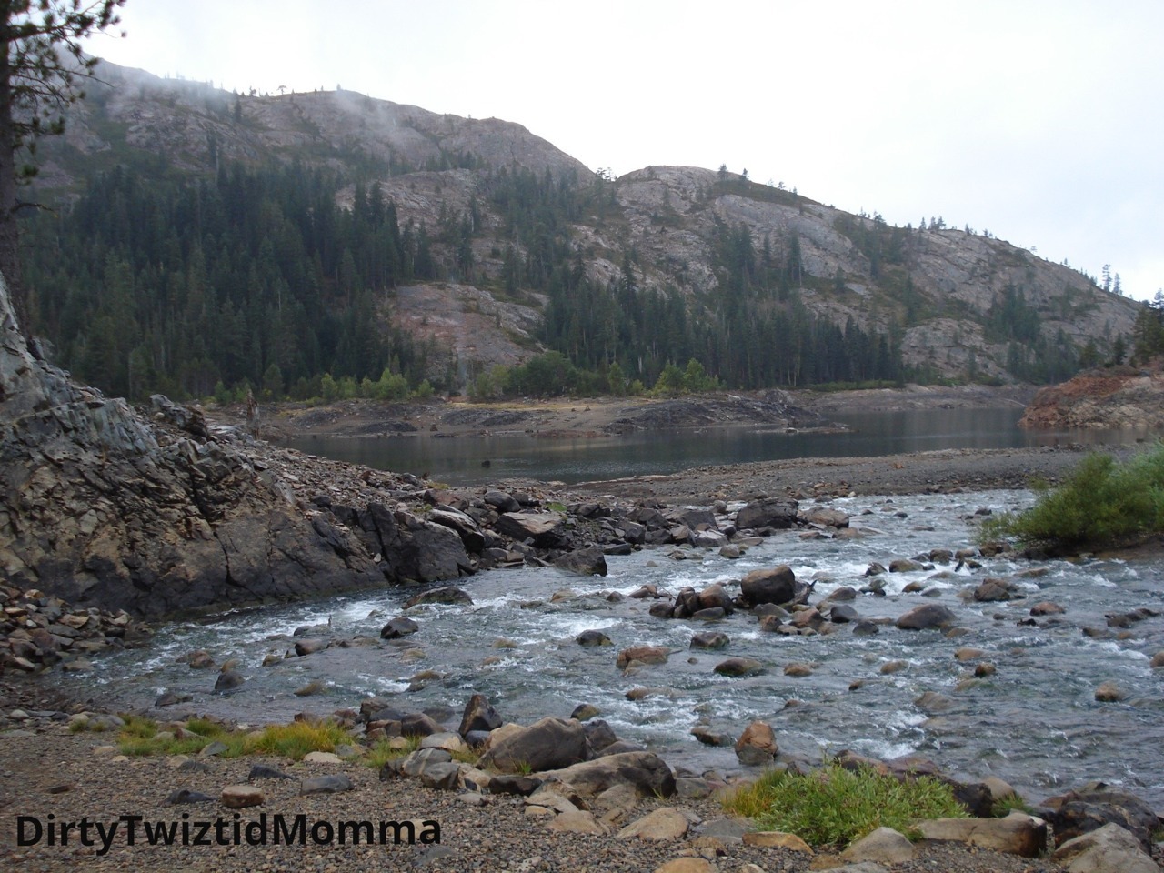 dirtytwiztidmomma:  A pic I took at a lake in Tahoe National Forest, California.