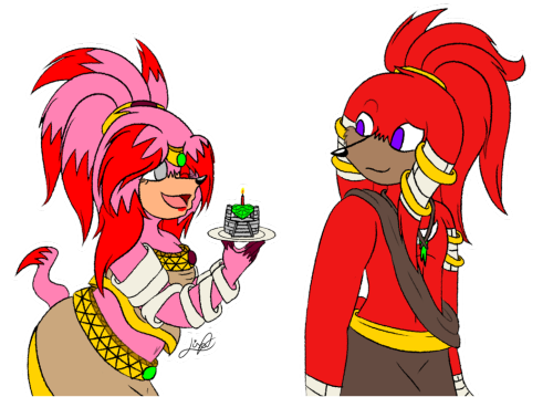 I hope you like it ^w^SO here it is, the b-day picture for my guardian Knuckles~ :heart:have an amaz