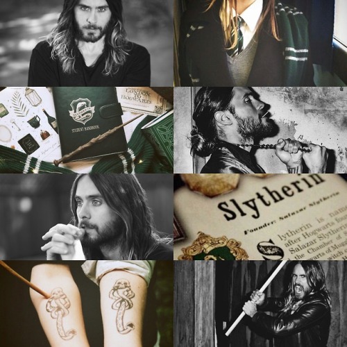 ylove-bandaesthetics:Bands & Hogwarts!⚡️Jared Leto + Slytherin! “Or perhaps in Slytherin, you’ll