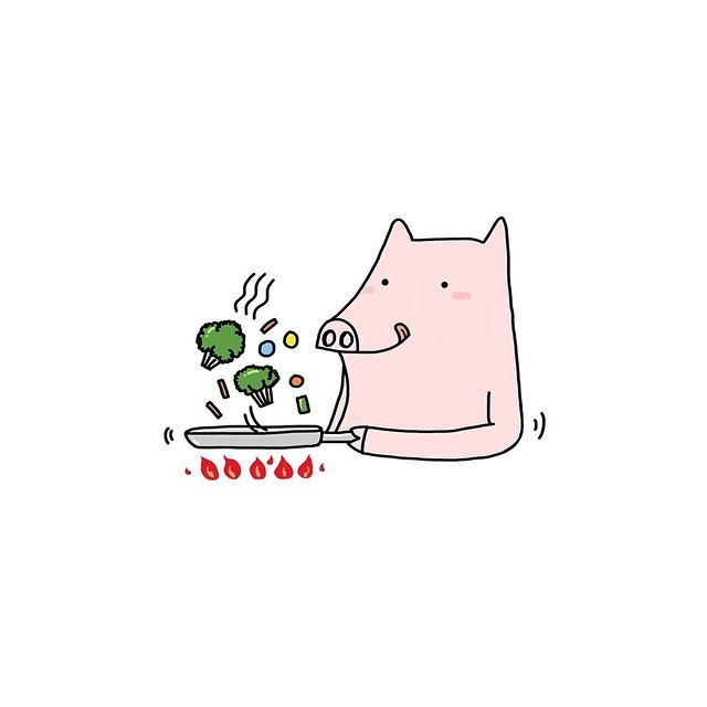 Cooking with Mr. #pig
#doodle #draw #illustration #cooking