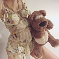 sweetprincessbabygirl:  Daddy bought me a teddy bear. I named him Bearnard, Bearnie for short and sometimes he goes by Bearnie Sanders 