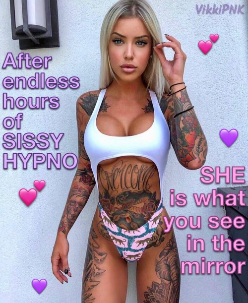 vikkipnkcaptions:💜Original sissy captions porn pictures