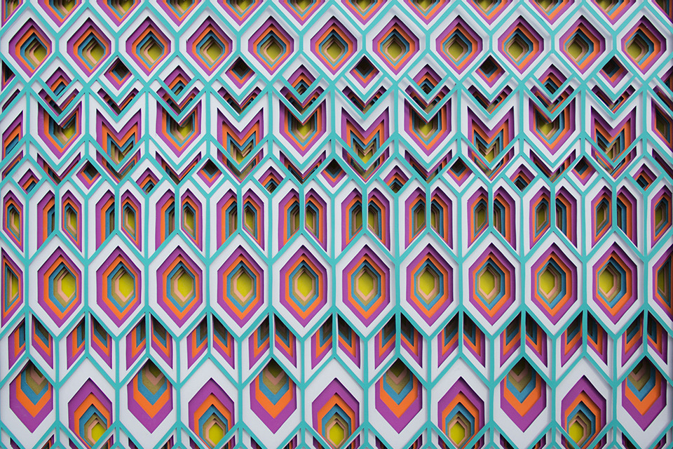 itscolossal:  Transfixing 3D Paper Patterns by Maud Vantours 