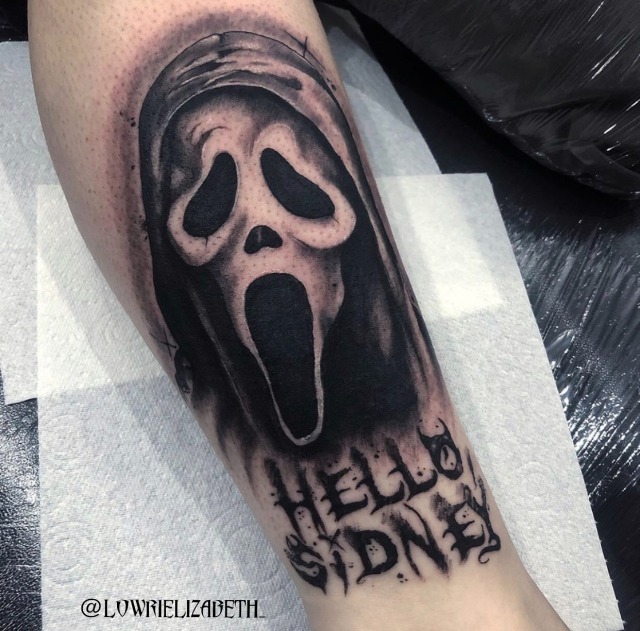 Ricky Barnett Jr on Instagram Had alot of fun with this ghostface from scream  tattoo Love color realism   Tattoo doing using peakneedles  painfulpleasures