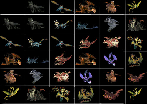 chameshida:I made a 5x5 Crossbreeding/Hybrids Table as a challenge/prompt to myself and have been fi