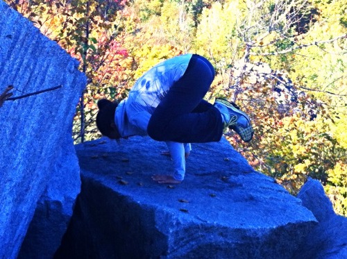 Crane pose at the quarry