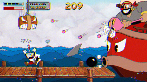 albotas:  CUPHEAD [E3 2014] Quite possibly the most visually interesting looking gaming shown so far today, Cuphead is a run-and-gun shooter with a 1930’s cartoon art style reminiscent of such classics as Felix the Cat, Popeye, and Betty Boop. The