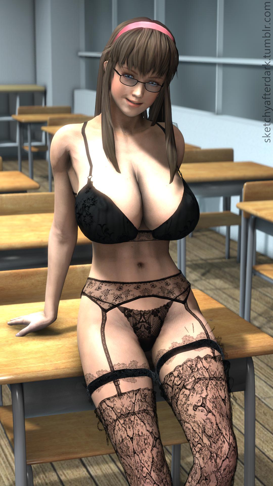 sketchyafterdark: Hitomi is present Well, now both the dark elf character, and the