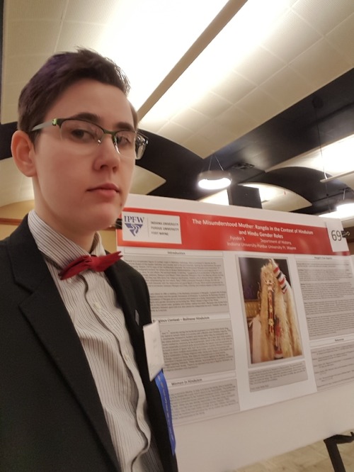 Me earlier today at the symposium with my research on Rangda.