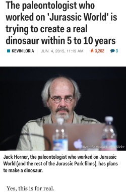 lookatasha:  andyydotcom:  quickweaves:  stop him  Smh did he not watch the movie?!  It’s four god damn movies showing you what a horrible ass idea this would be. Why  i&rsquo;m seeing this everywhere and i hope it isn&rsquo;t true. You can make dinosaurs