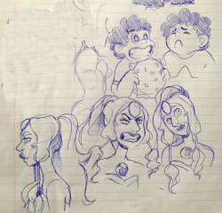 rub-a-dumb:  some steven universe doodles from work 