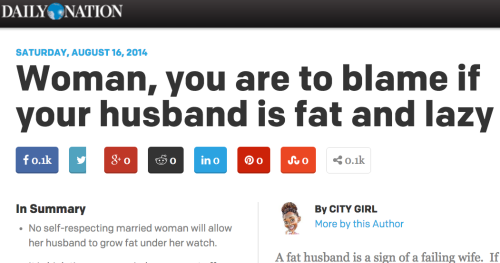 Actual recent headlines by Kenya’s mainstream media. We spoke to Nairobi women about the 