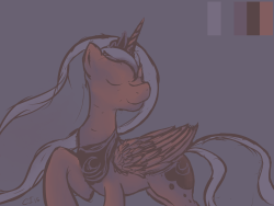 lunadoodle:  Limited Palette Princess Luna