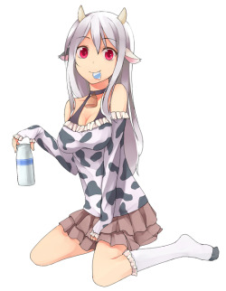 mongoland:  furry cow girl monster girl holstaurushttp://mongoland.tumblr.comanime