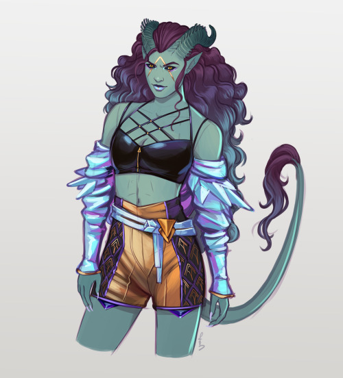 A little collection of sketches I’ve done over the last few months of my Tiefling Barbarian Ri