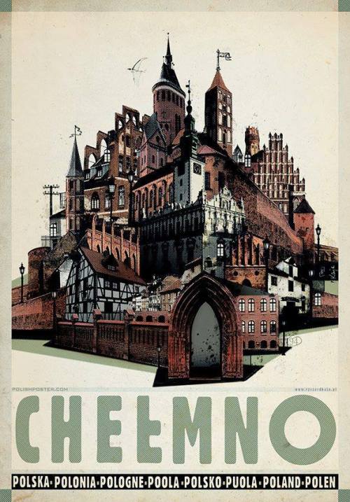 Chełmno promotional poster designed by the artist Ryszard Kaja